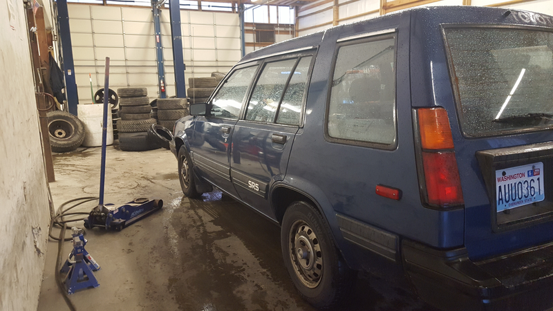 Pictured: old skinny bald tires
